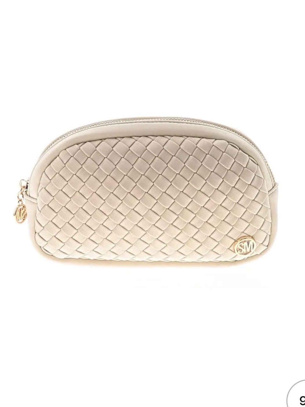 Steve Madden Cream Woven Crossbody Pouch